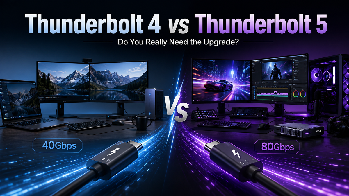 Thunderbolt 4 vs Thunderbolt 5: Is Thunderbolt 5 Worth the Upgrade in 2026?