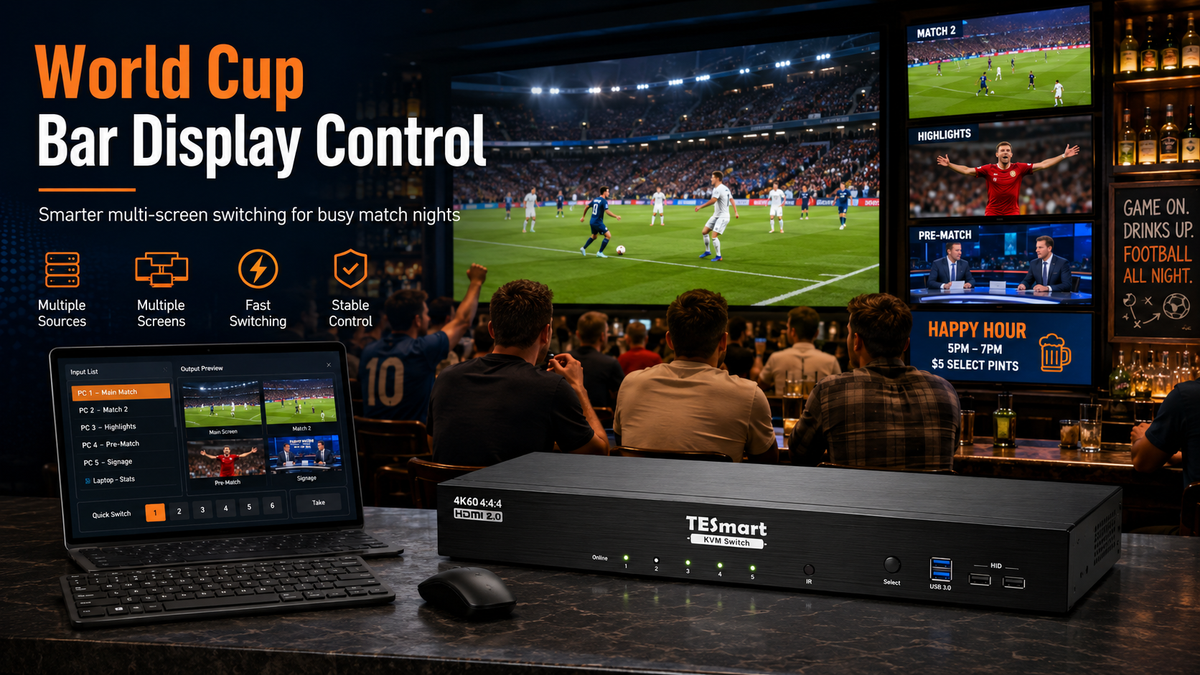 How Bars Can Use KVM Switches for a Better World Cup Viewing Experience