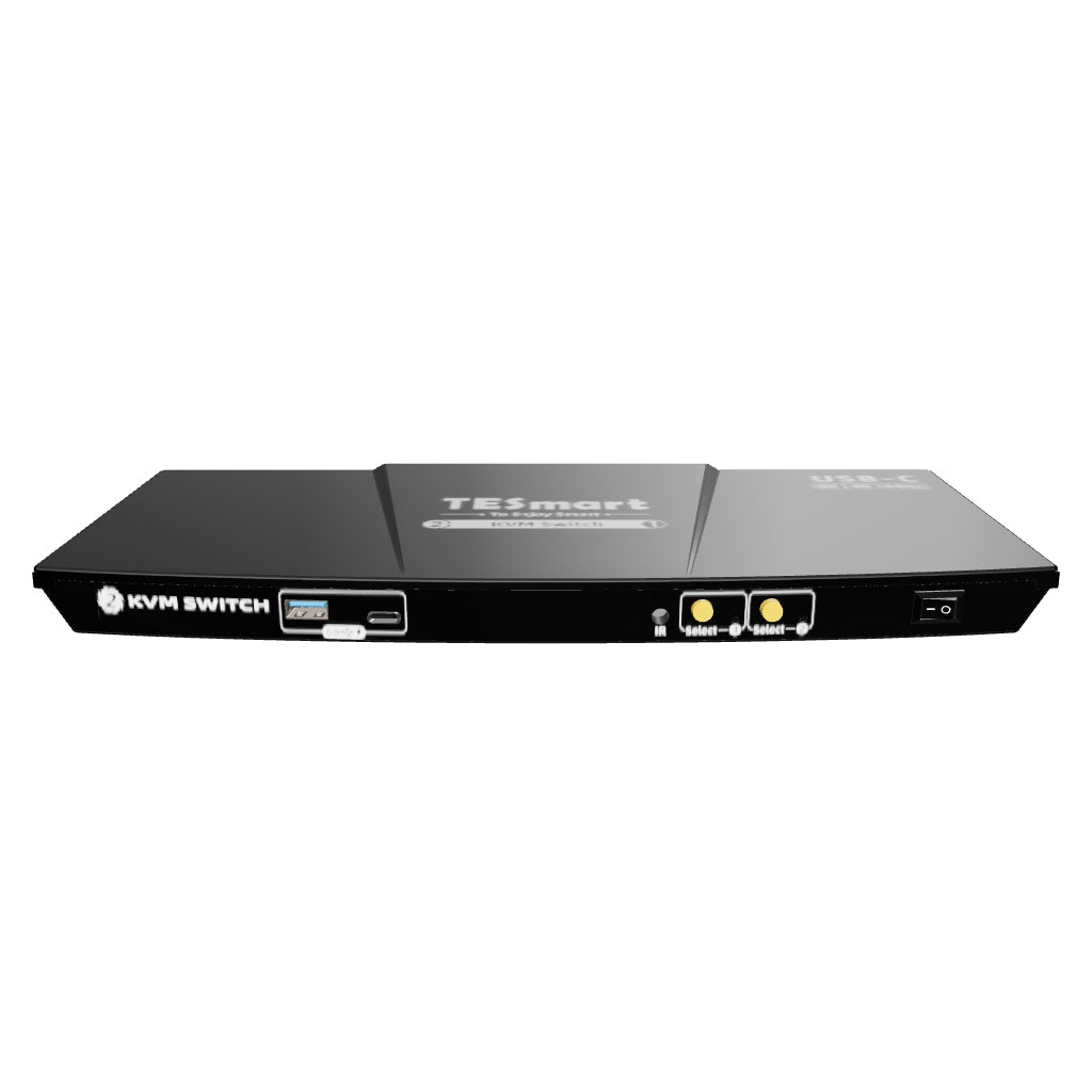 2-Port 8K60Hz USB-C KVM Switch Gaming Dock w/ ADI Chip, EDID, 4K144Hz for Gaming, 2 Laptops 1 Monitor