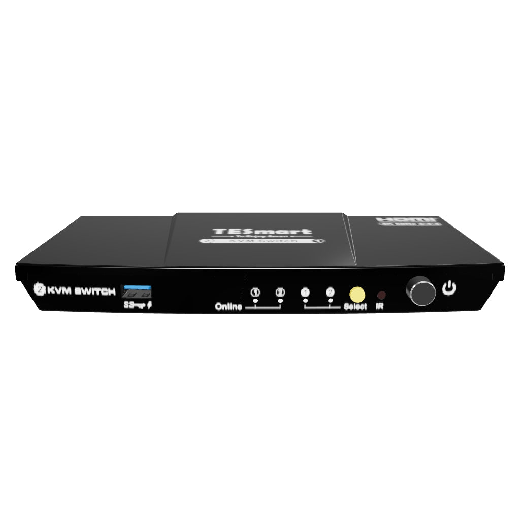 2 Port KVM Switch Kit HDMI 4K60Hz with USB 3.0 Docking Station, 2 PCs 1 Monitor