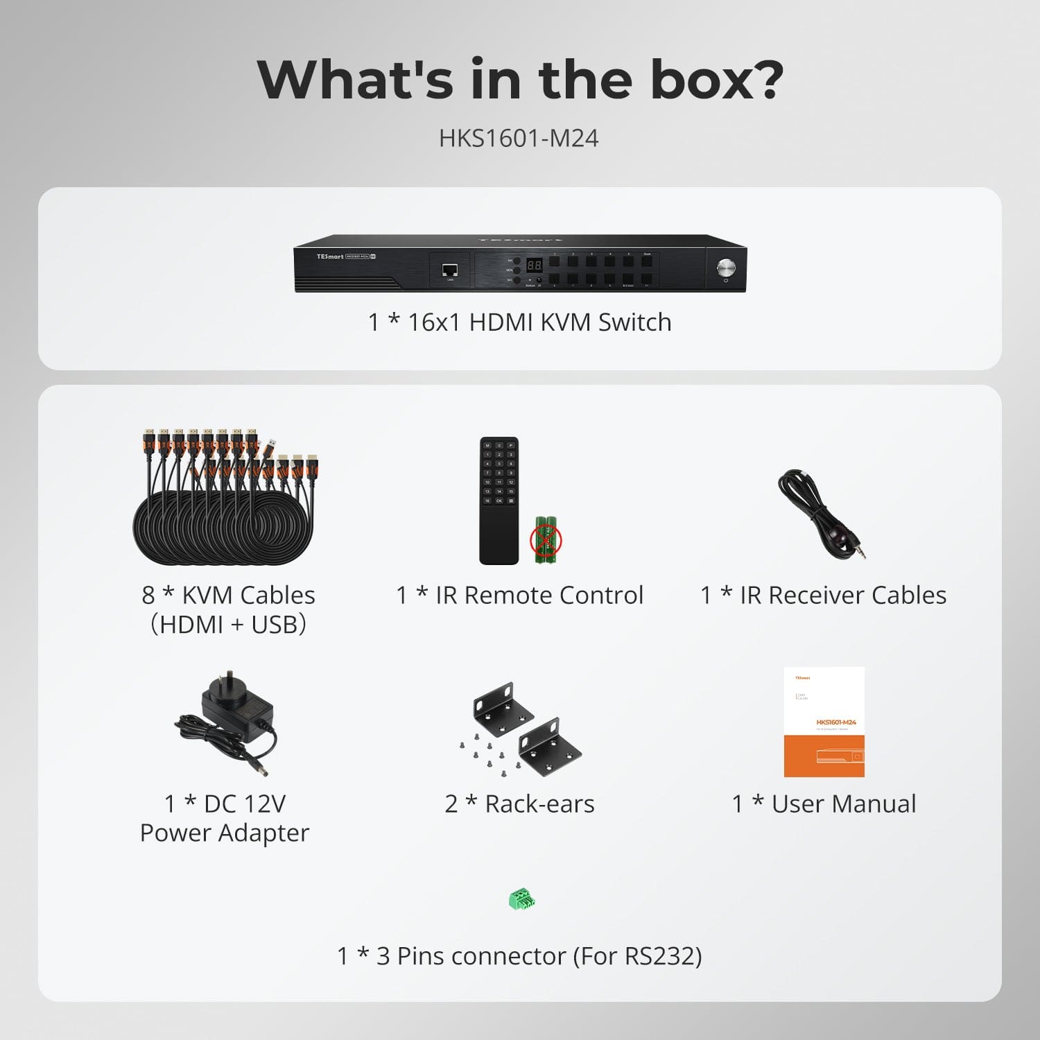 TESmart 16-Port 8K60Hz HDMI 2.1 KVM Switch – Multi-Control, USB 3.2 Gen1 (5Gbps) & Smart Modes for Pro Studios & Multi-PC Setups 16-Port 8K60Hz HDMI 2.1 KVM Switch – Multi-Control, USB 3.2 Gen1 (5Gbps) & Smart Modes for Pro Studios & Multi-PC Setups