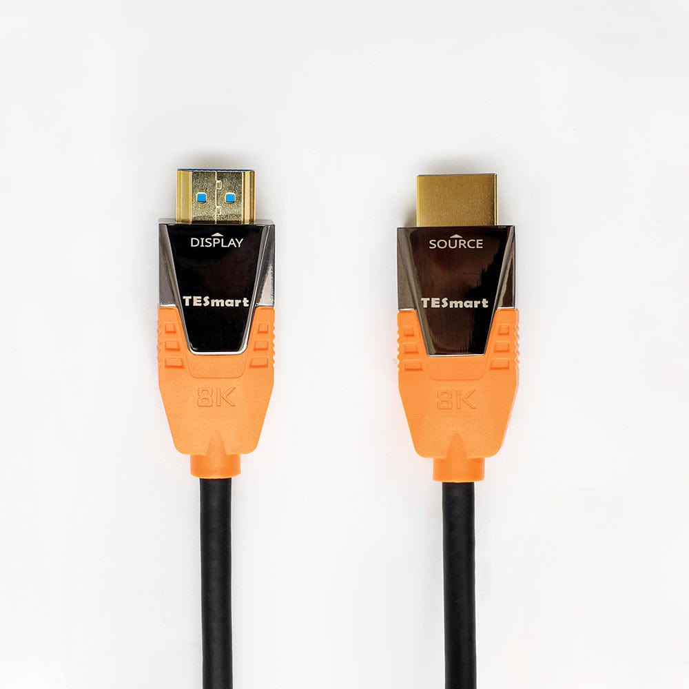 TESmart 8K Ultra HD Fiber Hybrid Cable - 48Gbps True 8K@60Hz EMI-Certified with Zinc Alloy Armor & 7-Layer Shielding for Gaming Consoles/8K TVs/Mac/PC/Workstations 8K Ultra HD Fiber Hybrid Cable - 48Gbps True 8K@60Hz EMI-Certified with Zinc Alloy Armor & 7-Layer Shielding for Gaming Consoles/8K TVs/Mac/PC/Workstations