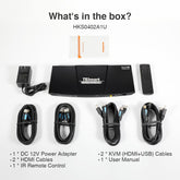 TESmart Dual Monitor KVM Switcher 2 Port Dual Monitor KVM Switch Kit HDMI 4K60Hz with EDID 2 Port Dual Monitor KVM Switch HDMI 4K60Hz with USB Hub TESmart