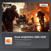 TESmart HKS202-M24-USBK Dual Monitor KVM Switcher HDMI 2.1 Dual 4K144Hz KVM Switch Gaming Dock for 2 PCs & 2 Monitors, w/ ADI Chip, EDID, VRR, FVA, ALLM, and Dynamic HDR 10652805090709 HDMI 2.1 Dual 4K144Hz KVM Dock for 2 PCs & 2 Monitors, ADI Chip, EDID, VRR, HDR US Plug