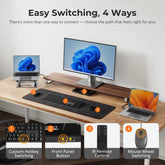 TESmart Single Monitor KVM Switch 2-Port 8K60Hz USB-C KVM Switch Gaming Dock w/ ADI Chip, EDID, 4K144Hz for Gaming, 2 Laptops 1 Monitor 2-Port USB-C KVM Switch 8K | Gaming Dock w/ ADI Chip,  2 Laptops 1 Monitor | TESmart