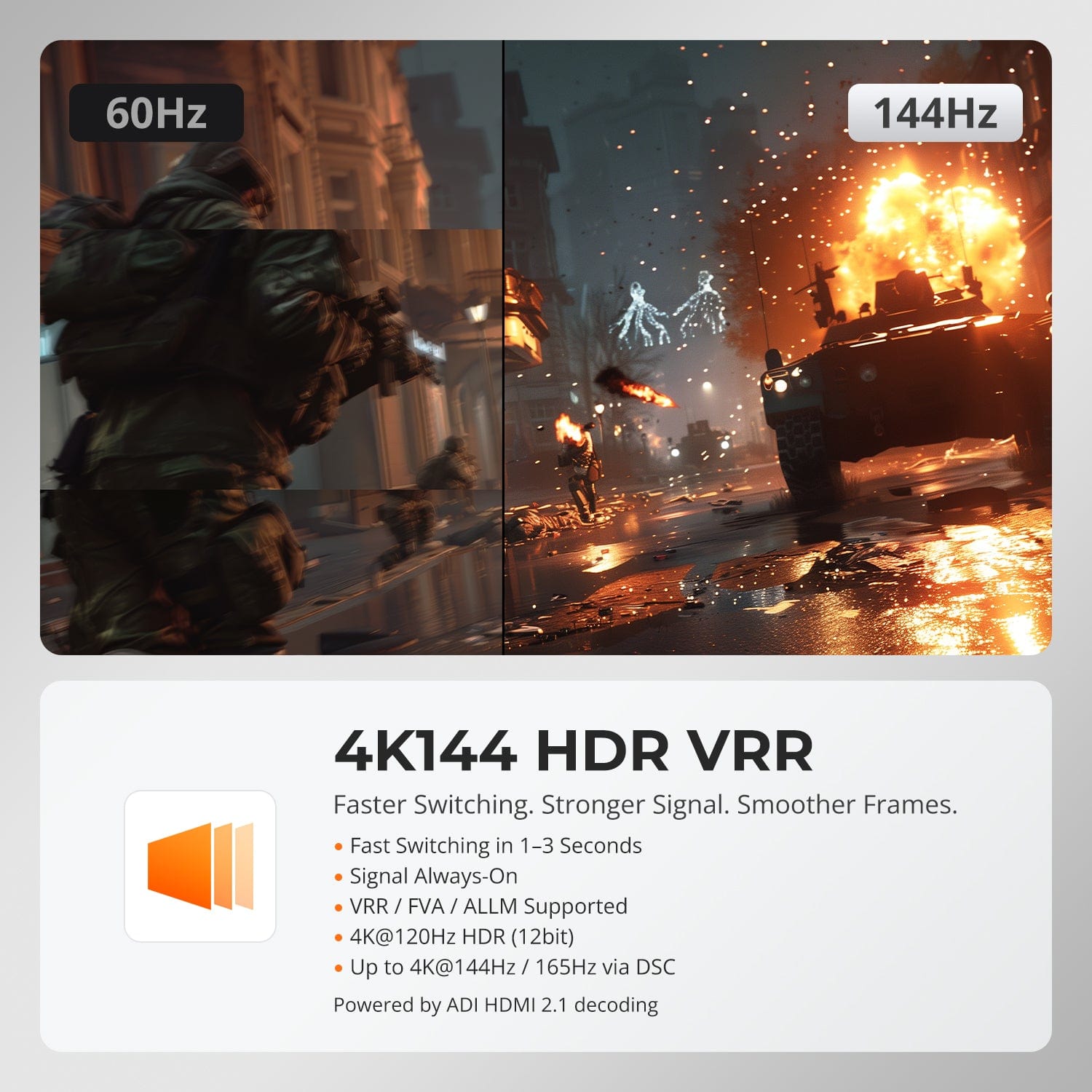 TESmart Single Monitor KVM Switch 4-Port 8K60 HDMI 2.1 KVM Switch w/ ADI Chip, EDID, 4K144Hz for Gaming, 4 PCs 1 Monitor 4-Port 8K60 HDMI 2.1 KVM Switch w/ ADI Chip, EDID, 4K144Hz for Gaming, 4 PCs 1 Monitor