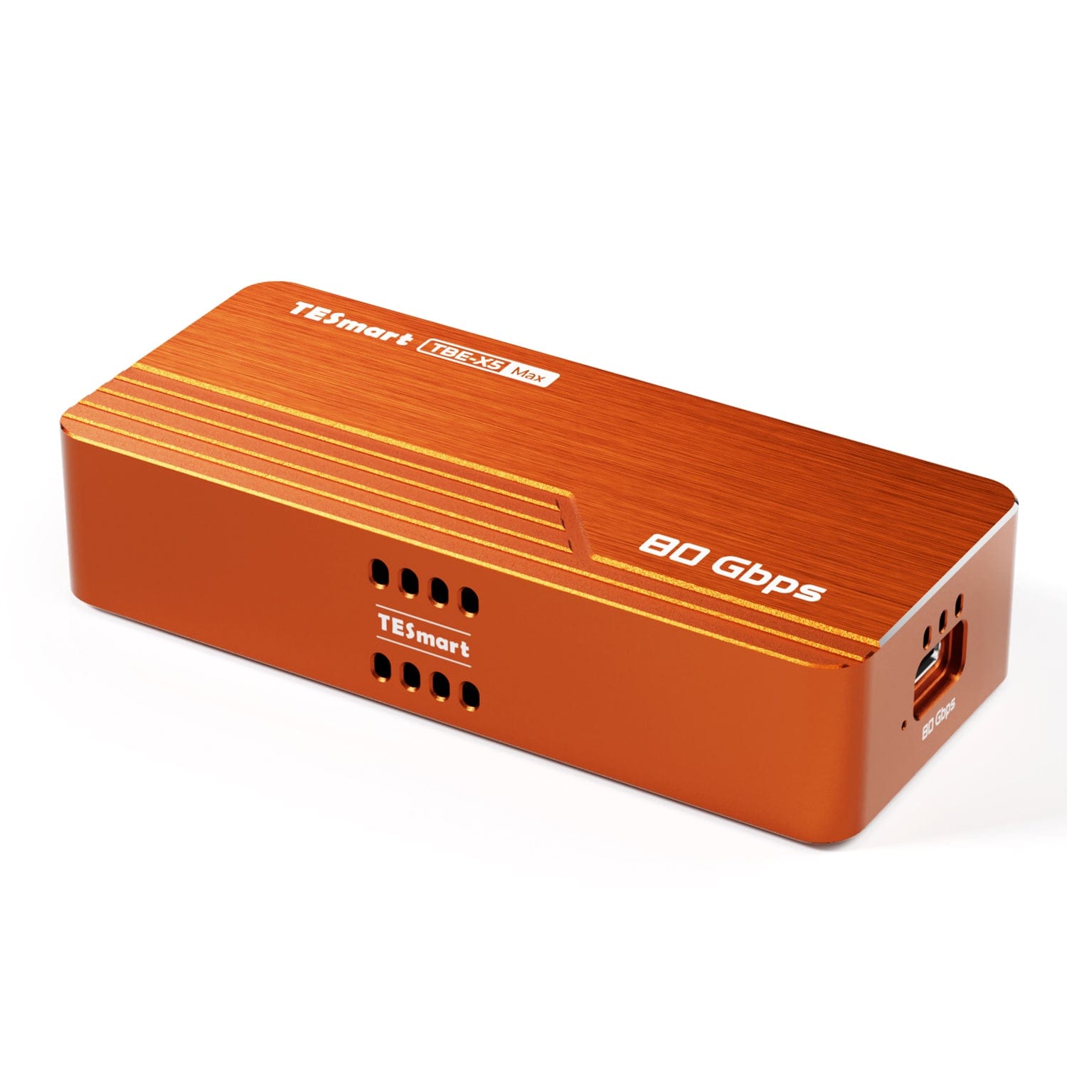 TESmart USB4 80Gbps PCIe 5.0 NVMe SSD Enclosure · Compatible with Thunderbolt 5/4/3 & USB 3.x · Up to 7000 MB/s-TBE‑X5 Series TESmart TBE‑X5 Series USB4 80Gbps PCIe 5.0 NVMe SSD Enclosure 7000MB/s