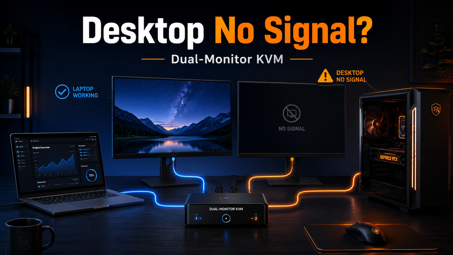 Why the KVM Works on Your Laptop but Not Your Desktop: A Dual-Monitor Signal-Path Checklist