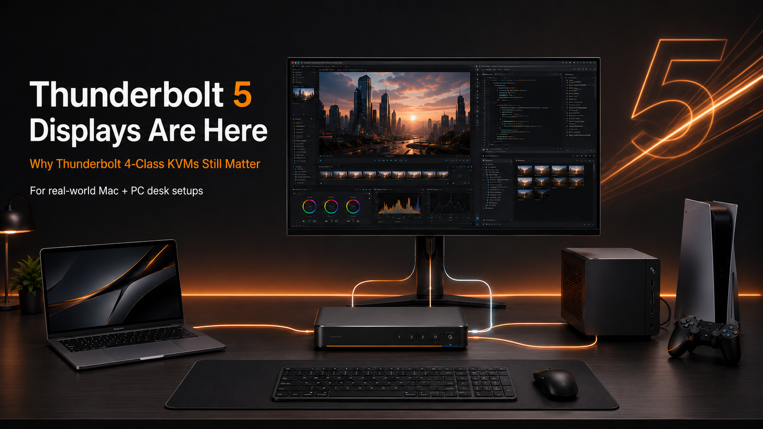 Thunderbolt 5 Displays Are Here — But Thunderbolt 4-Class KVM Workflows Still Matter