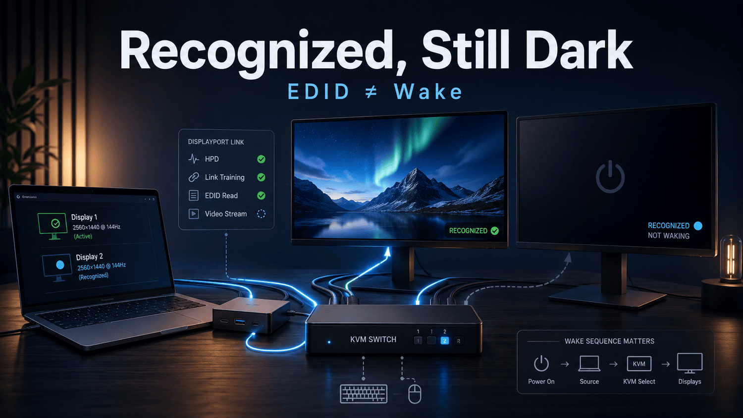 Why Your Monitors Don’t Wake After Switching a KVM