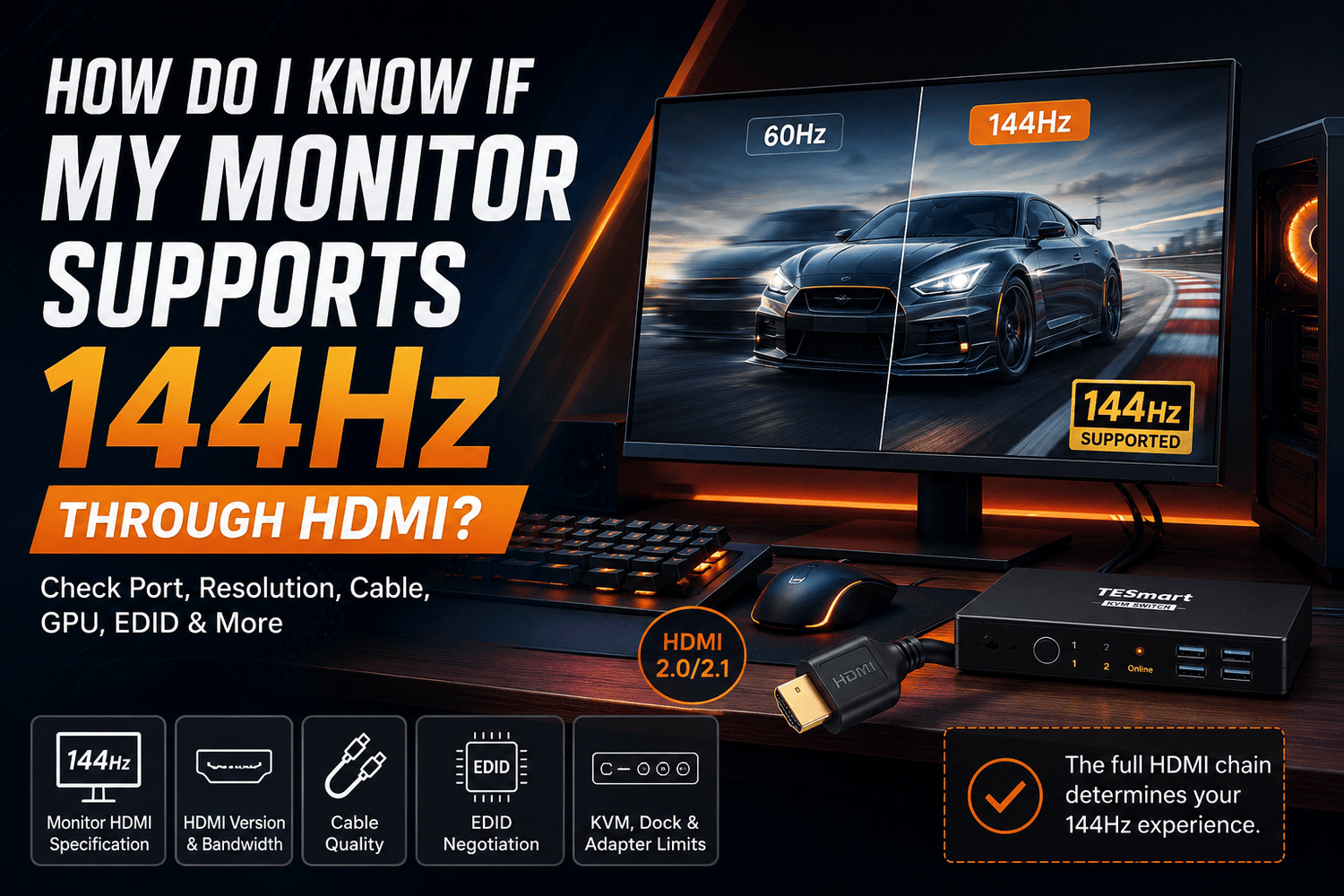How Do I Know If My Monitor Supports 144Hz Through HDMI?