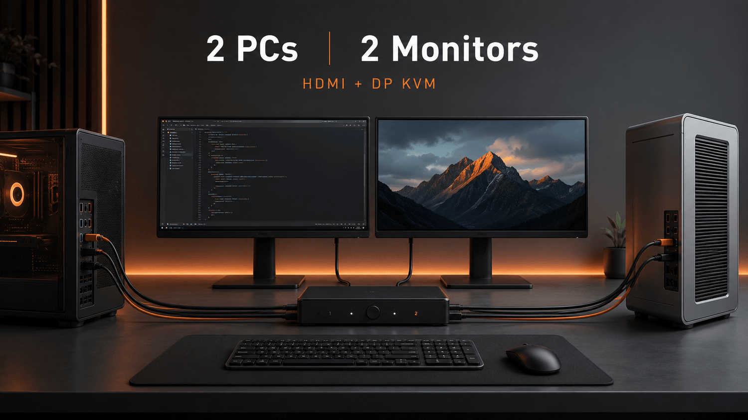 How to Share Two Monitors Between Two PCs with HDMI and DisplayPort
