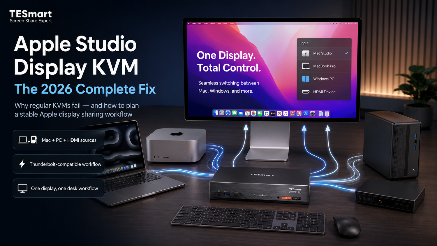 Why Regular KVMs Fail on Apple Studio Display &amp; Pro Display XDR | 2026 Complete Fix