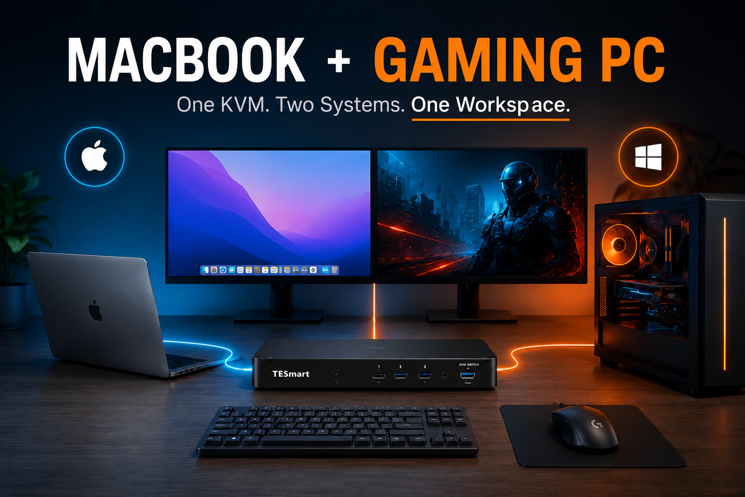 Best KVM Setup for a MacBook and Windows Gaming PC
