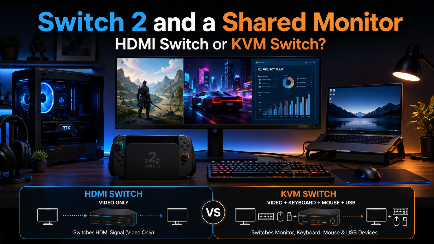 Nintendo Switch 2 Shared Monitor: HDMI Switch or KVM Switch?