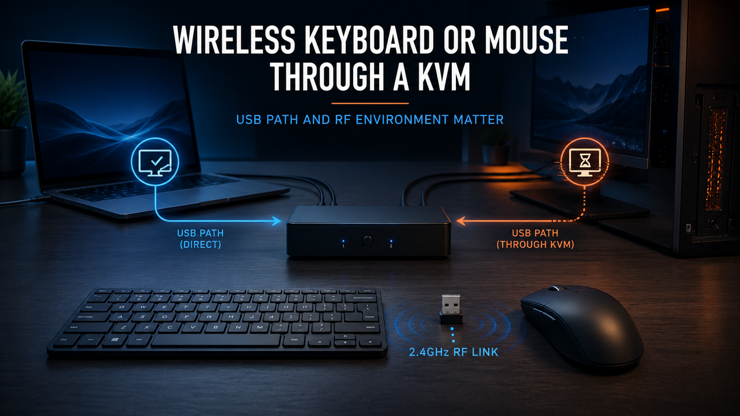 Wireless Mouse Lag Through a KVM Switch: USB Ports, HID and Interference Explained