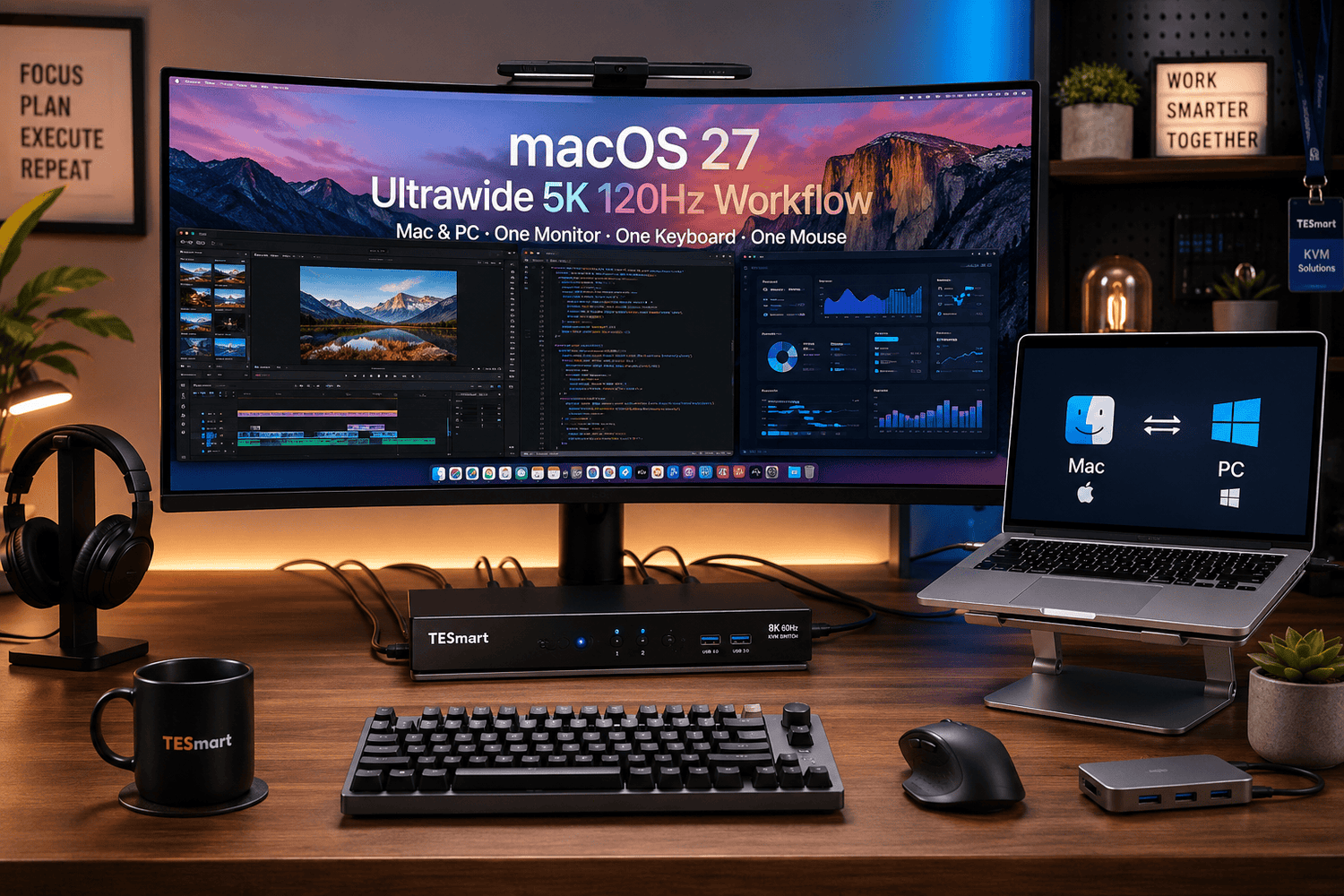 macOS 27 Ultrawide Monitor Setup: Do You Need a KVM for 5K 120Hz Workflows?