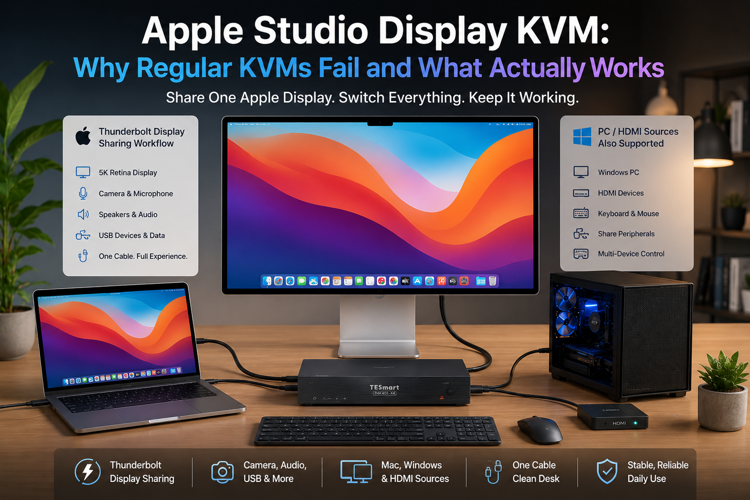 Why Regular KVMs Fail on Apple Studio Display and Pro Display XDR | 2026 Complete Fix