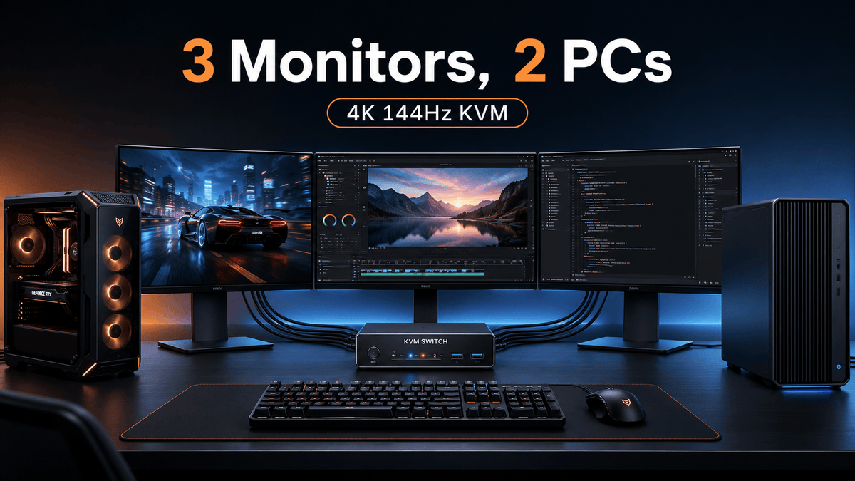 Three Displays, Two Computers: How to Build a Stable High-Refresh DP Workstation