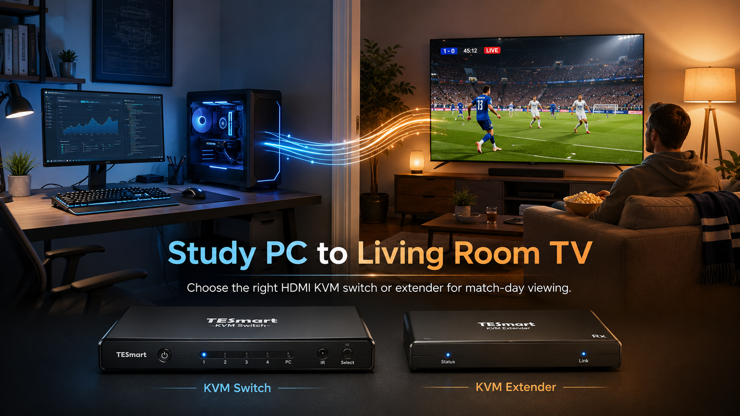 How to Use a Study-Room PC with a Living-Room TV During the World Cup: TESmart Product Recommendations