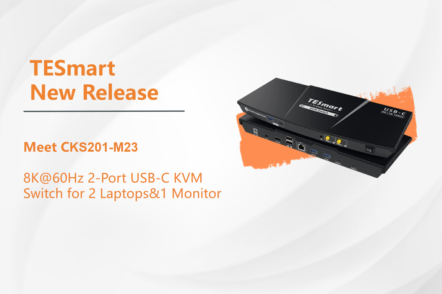 TESmart Launches A New 2-Port 8K@60Hz USB-C KVM Switch Gaming Dock for 2 Laptops&1 Monitors to Drive Productivity and Enhance Multitasking Capabilities