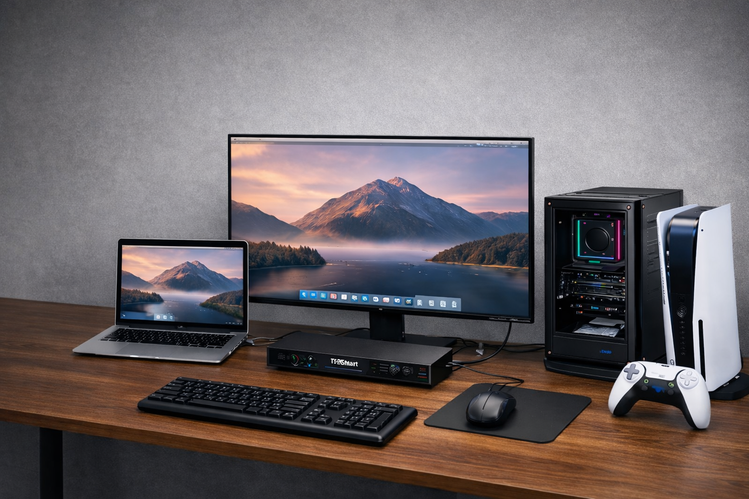 How THK401-X4 Fits a Real MacBook and Desktop Workspace