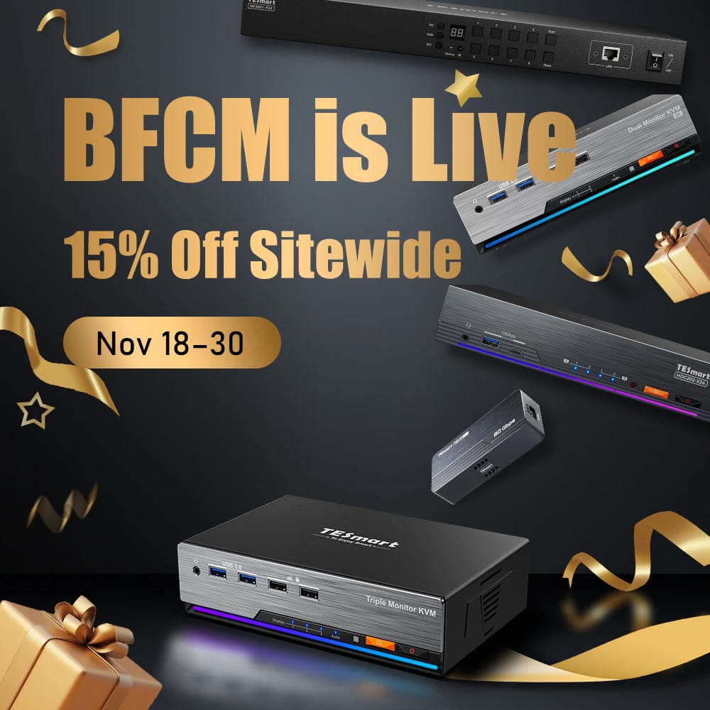 TESmart Launches A New HDMI 2.1 Dual 4K@144Hz KVM Switch Gaming Dock f