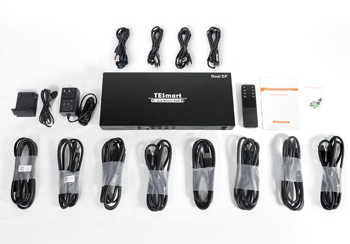 4 Port Dual Monitor KVM Switch Kit DP 4K60Hz with USB 3.0 Docking