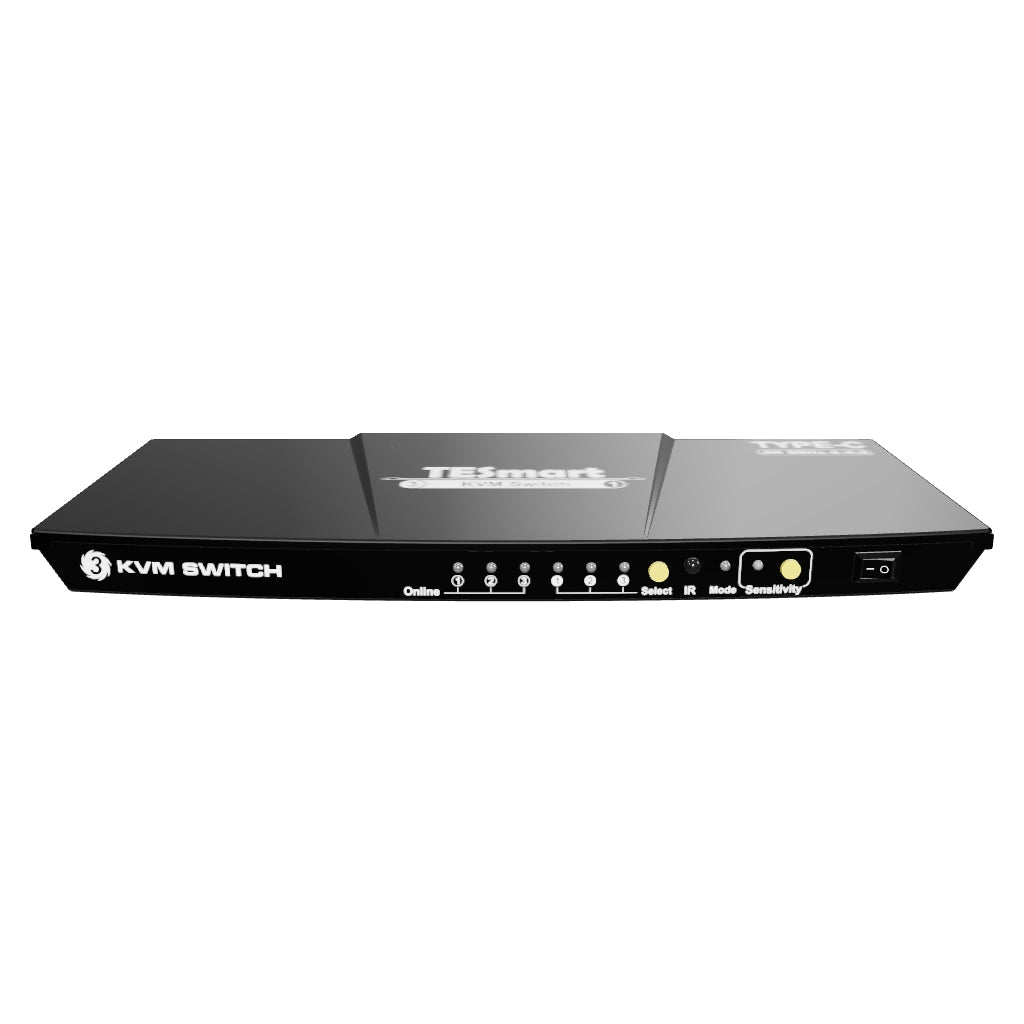 3 Port USB-C KVM Switch 4K60Hz withUSB Hub and Audio Port