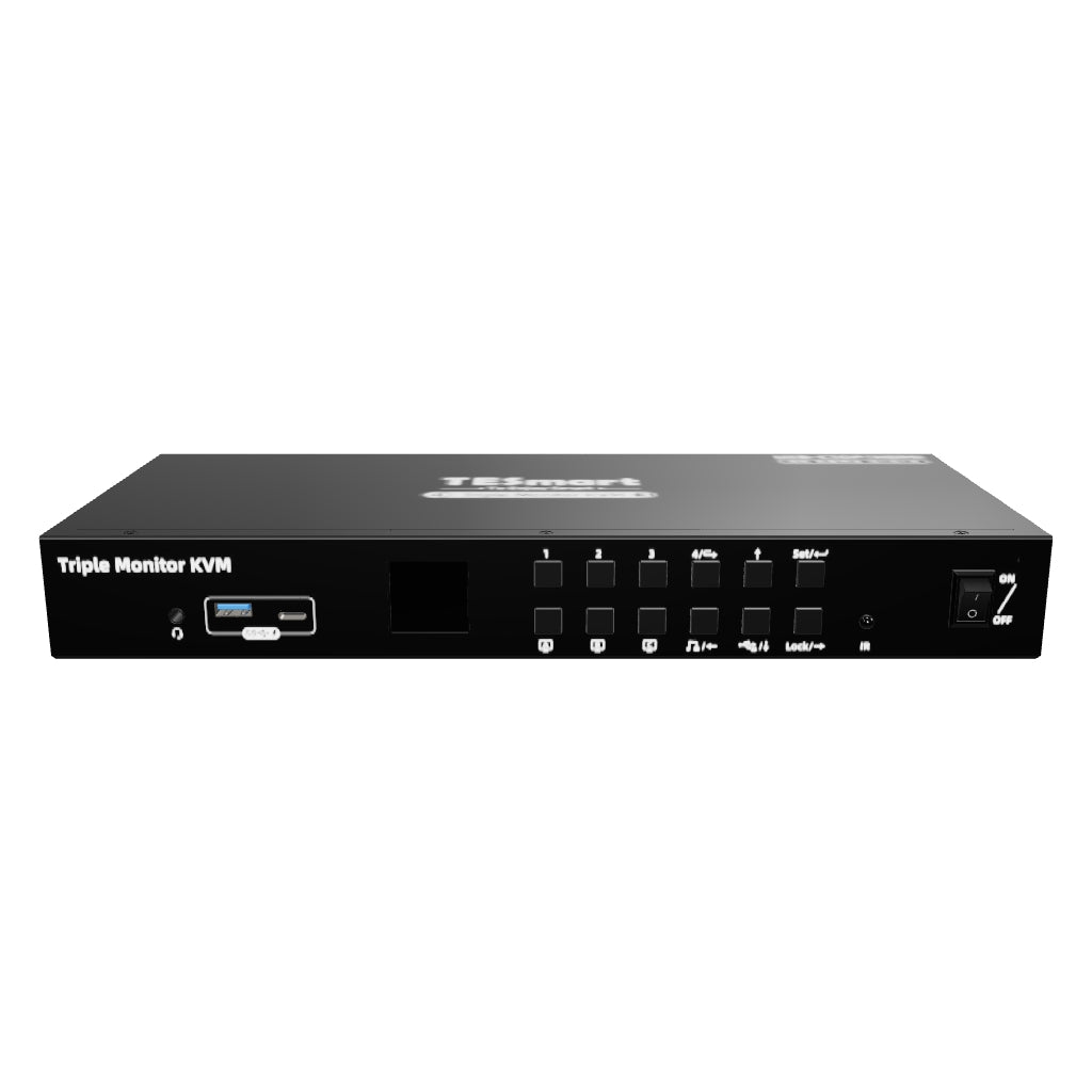 Triple Monitor MST KVM Docking Station Kit - 4K60Hz, EDID for 2 Laptop &amp; 2 PCs