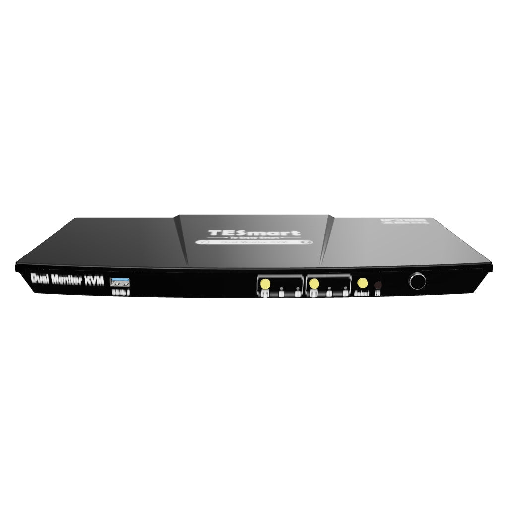 2 Port Dual Monitor KVM Switch Kit HDMI+DP 4K60Hz with USB 3.0 Docking Station, EDID