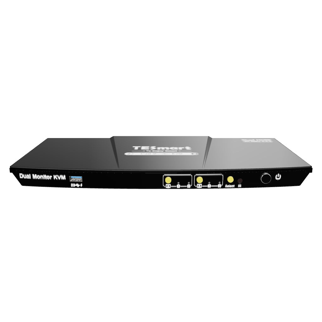 2 Port Dual Monitor KVM Switch Kit HDMI 4K60Hz with USB 3.0 Docking Station, EDID