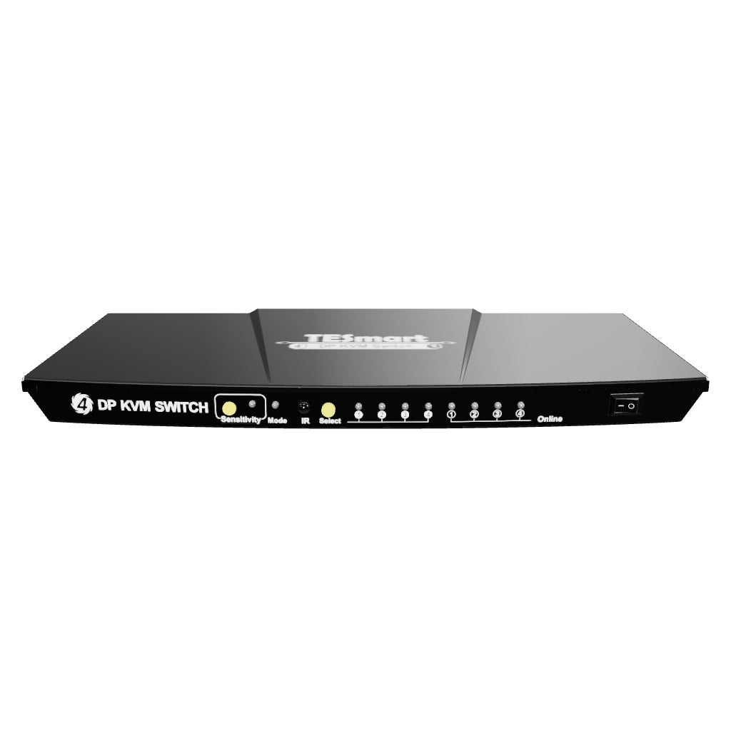 Refurbished 4 Port DisplayPort 1.2 KVM Switch 4K60Hz with USB Hub