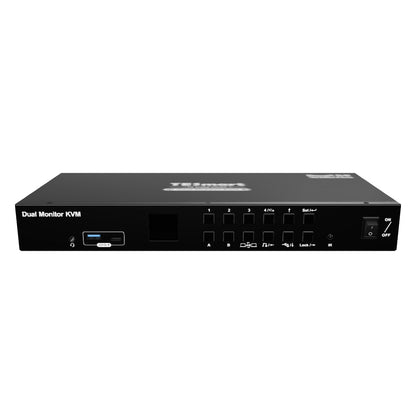 4 Port Dual Monitor KVM Switch Kit DP 4K60Hz with USB 3.0 Docking Station, EDID