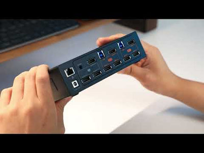 2×3 DP 1.4 KVM for 2 PCs | Triple 8K60/4K144, EDID & G-Sync