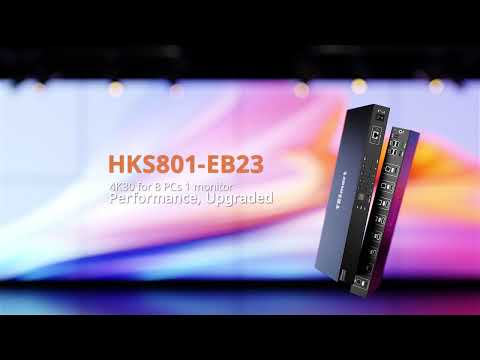 8 Port HDMI KVM Switch 4K30Hz Support RS232/LAN, Upgraded for Broader Compatibility and Stability