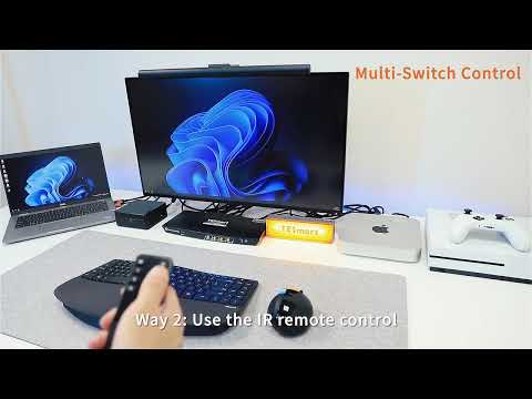 4-Port 8K60 HDMI 2.1 KVM Switch w/ ADI Chip, EDID, 4K144Hz for Gaming, 4 PCs 1 Monitor