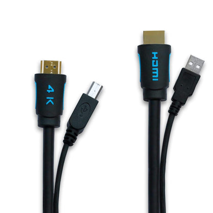 TESmart C1M5HHU001-1XBK TESmart Accessoriess TESmart Twin Cable HDMI + USB KVM Cable USB Type A to USB Type B (USB + HDMI Cables) 710185993348 TESmart USB KVM Cable USB - A to USB - B,USB + HDMI Cable 1.5m/ 5 ft
