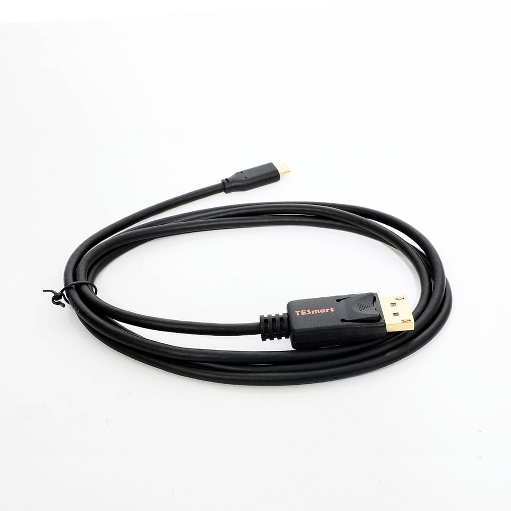 TESmart C2D4K1M5 4K USB-C to DP Cable 5ft, 4K@60Hz HDR, Gold-Plated, Braided, DP Alt Mode (USB 3.1 to DP 1.2) 4K USB-C to DP Cable 5ft, 4K@60Hz HDR, Gold-Plated, Braided, DP Alt Mode (USB 3.1 to DP 1.2)