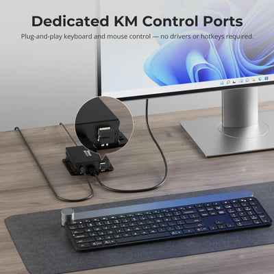TESmart DKE30SS-M25-USBK 300M Fiber DP Extender 8K@60Hz / 4K@240Hz Lossless Over Optical Fiber 10617230232346 300M Fiber DP Extender 8K@60Hz / 4K@240Hz Lossless Over Optical Fiber