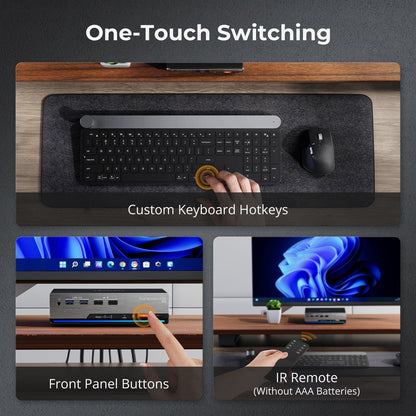 TESmart DKS202-M24-USBK Dual Monitor KVM Switcher DP 1.4 Dual 8K@60Hz KVM Switch Gaming Dock for 2 PCs 2 Monitors, w/ EDID, G-Sync FreeSync 10652805090624 Dual 8K@60Hz KVM Switch Gaming Dock for 2 PCs 2 Monitors, DP 1.4 w/ EDID, G-Sync FreeSync US Plug