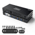 TESmart DKS402-P23-USBK Dual Monitor KVM Switcher 4 Port Dual Monitor KVM Switch Kit DP 4K60Hz with USB 3.0 Docking Station, EDID 10659135228376 4 Port Dual Monitor KVM Switch Kit DP 4K60Hz with USB 3.0 Docking Station, EDID US Plug
