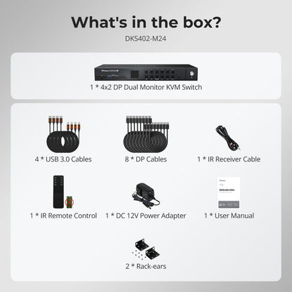 TESmart DP 1.4 Dual 8K@60Hz KVM Switch with Network Hub &amp; Smart EDID – for IT Pros, Creators &amp; Multi-PC Setups DP 1.4 Dual 8K@60Hz KVM Switch with Network Hub &amp; Smart EDID – for IT Pros, Creators &amp; Multi-PC Setups