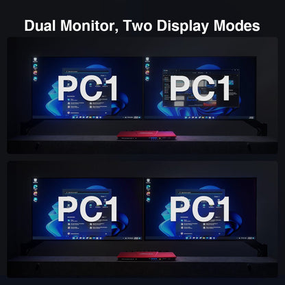 TESmart Dual Monitor KVM Switcher 2 Port Dual Monitor KVM Switch Kit HDMI+VGA 4K60Hz with EDID Dual monitor KVM switch 2 in 2 out  HDMI VGA 4K HDCP TESmart