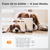 TESmart Dual Monitor KVM Switcher Dual 4K60Hz Thunderbolt™ 4 KVM Dock for 1 Laptop & 1 Desktop – EDID, Gaming & Hybrid WFH The World’s First Dual Monitor Thunderbolt™ 4 KVM – Perfect for Gaming & Hybrid WFH Setups