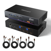 TESmart Dual Monitor KVM Switcher HDMI 2.1 Dual 4K144Hz KVM Switch Gaming Dock for 2 PCs & 2 Monitors, w/ ADI Chip, EDID, VRR, FVA, ALLM, and Dynamic HDR 2-Port Dual Monitor HDMI 2.1 KVM Switch 4K144Hz with ADI Chip | TESmart