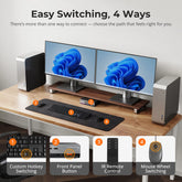 TESmart Dual Monitor KVM Switcher HDMI 2.1 Dual 4K144Hz KVM Switch Gaming Dock for 2 PCs & 2 Monitors, w/ ADI Chip, EDID, VRR, FVA, ALLM, and Dynamic HDR 2-Port Dual Monitor HDMI 2.1 KVM Switch 4K144Hz with ADI Chip | TESmart
