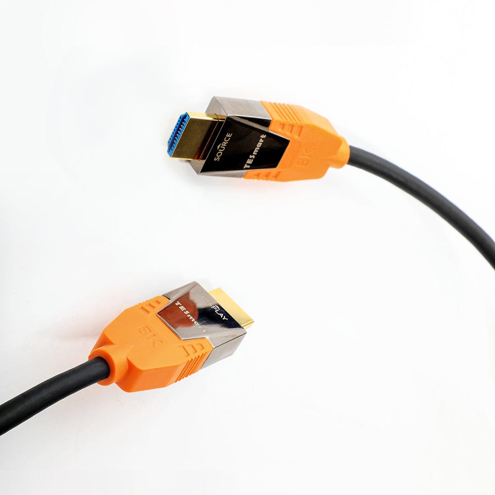 TESmart FH8K60-05 8K Ultra HD Fiber Hybrid Cable - 48Gbps True 8K@60Hz EMI-Certified with Zinc Alloy Armor & 7-Layer Shielding for Gaming Consoles/8K TVs/Mac/PC/Workstations 8K Ultra HD Fiber Hybrid Cable - 48Gbps True 8K@60Hz EMI-Certified with Zinc Alloy Armor & 7-Layer Shielding for Gaming Consoles/8K TVs/Mac/PC/Workstations 5m