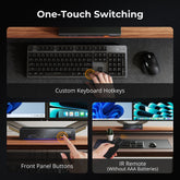 TESmart HDC202-X24-USBK Dual 4K60Hz Thunderbolt™ 4 KVM Dock for 1 Laptop & 1 Desktop – EDID, Gaming & Hybrid WFH 10652805090785 The World’s First Dual Monitor Thunderbolt™ 4 KVM – Perfect for Gaming & Hybrid WFH Setups