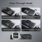 TESmart HDC203-P24-USBK Triple Monitor KVM Switch Triple 4K60Hz Hybrid KVM Gaming Dock for 1 Desktop PC & 1 Laptop, w/ EDID, MST 10652805090723 US Plug